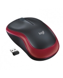 Pelė belaidė Logitech M185 USB (910-002240),  juoda/raudona