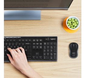 Klaviatūra belaidė Logitech MK270 Wireless Combo USB - EER (US) (920-004508),  juoda