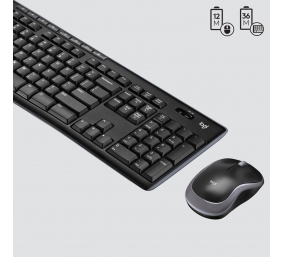 Klaviatūra belaidė Logitech MK270 Wireless Combo USB - EER (US) (920-004508),  juoda